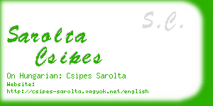 sarolta csipes business card